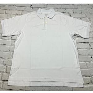 NEW Boys XL Lands End Husky White Polo Shirt Short Sleeves 18H-20H A677